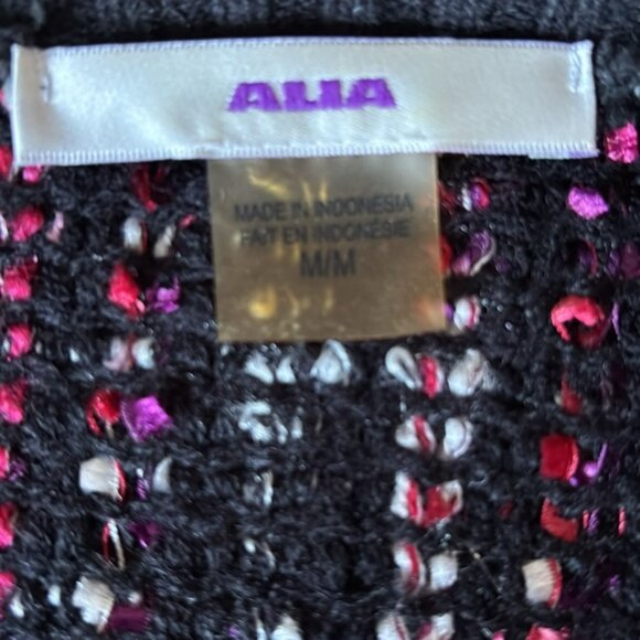 👛 (ANY 2/$20) ALIA Loose Weave Multi Color Zipper Sweater, Medium - Picture 6 of 7